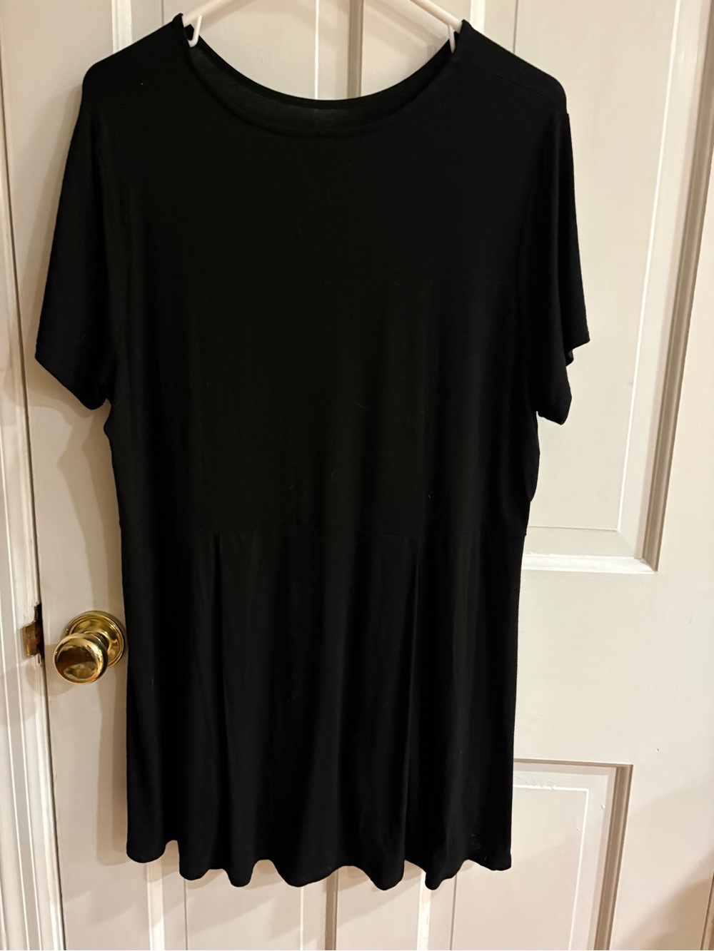 Women’s Black Short Sleeve tunic length J Jill, wearever Crewneck Shirt